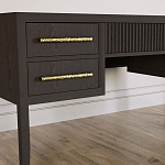 Большой Рабочий стол Primo с 5 выдвижными ящиками Темный орех варинант исполнения - 4 | Loft Concept в Кирове