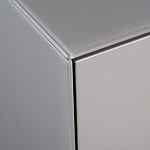 Тумба под телевизор со стеклянной столешницей и с выдвижными ящиками Minimalist Accent варинант исполнения - 4 | Loft Concept в Кирове