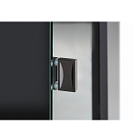 Шкаф-витрина цвета графит с полками и стеклянной дверью Strict Lines варинант исполнения - 4 | Loft Concept в Кирове