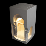 Встраиваемый в стену гипсовый светильник под покраску с арками и рельефными колоннами Antiquity Athena варинант исполнения - 3 | Loft Concept в Кирове