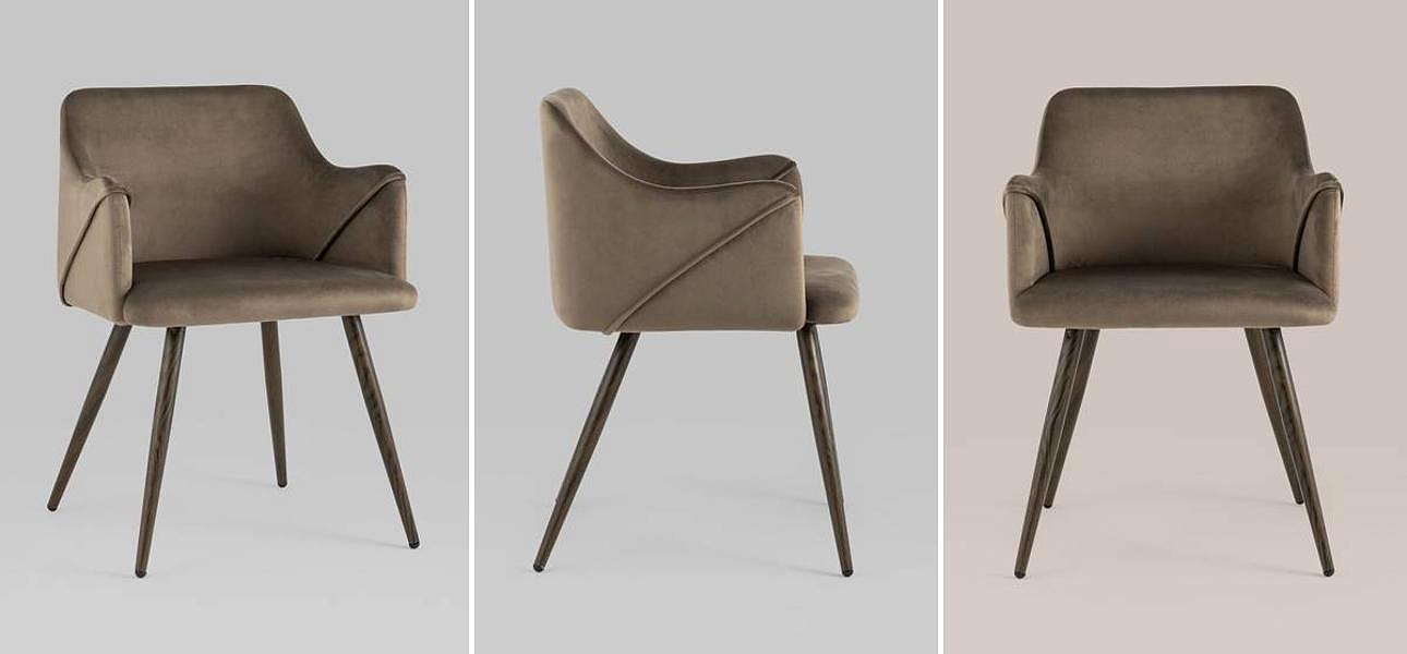 Стул Monarch Chair Коричневый Велюр Стул Monarch Chair Коричневый Велюр - Loft-Concept в Кирове