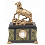 Часы настольные из натурального камня с декором в виде коня Horse Stone Clock варинант исполнения - 1 | Loft Concept в Кирове