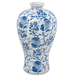 Ваза фарфоровая высокая с синими цветочными мотивами Independence варинант исполнения - 1 | Loft Concept в Кирове