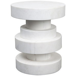 Приставной стол Apollo Stool WHITE дизайн Kelly Wearstler