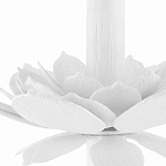 Торшер с декором в виде белого цветка магнолии на каркасе и черным абажуром White Magnolia варинант исполнения - 2 | Loft Concept в Кирове