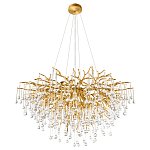 Люстра подвесная с прозрачными стеклянными подвесками в форме капель Диаметр 100 см Droplet Chandelier варинант исполнения - 4 | Loft Concept в Кирове