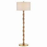 Торшер с цилиндрическим тканевым абажуром на каркасе волнистой формы Rotation варинант исполнения - 1 | Loft Concept в Кирове