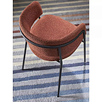 Стул полукруглый мягкий с буклированной обивкой Chair with Boucle Upholstery варинант исполнения - 5 | Loft Concept в Кирове