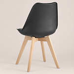 Стул с основой из пластика и мягким сиденьем Arvika Black варинант исполнения - 5 | Loft Concept в Кирове