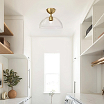 Потолочный светильник с широким полусферическим плафоном из прозрачного стекла Alora Mood варинант исполнения - 5 | Loft Concept в Кирове