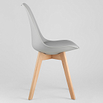 Стул с основой из пластика и мягким сиденьем Arvika Grey варинант исполнения - 3 | Loft Concept в Кирове