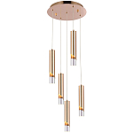 Подвесной светильник Metal Acrylic Tube Five Gold Hanging Lamp варинант исполнения - 2 | Loft Concept в Кирове