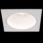 Встраиваемый спот светодиодный квадаратный белого цвета с круглым углублением Ombra Lux  варинант исполнения - 1 | Loft Concept в Кирове