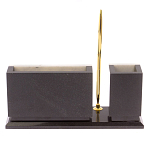 Настольный письменный набор из мрамора с часами и ручкой Marble Accessory варинант исполнения - 3 | Loft Concept в Кирове