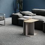 Стол журнальный бежево-серый из 3-х частей со столешницами в виде геометрических элементов MUND SIDE TABLE LIGHT MOCHA варинант исполнения - 1 | Loft Concept в Кирове