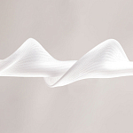 Люстра горизонтальная с волнистым белым плафоном Golden Swirl варинант исполнения - 5 | Loft Concept в Кирове