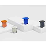 Matis журнальный столик красный из металла и кожи варинант исполнения - 2 | Loft Concept в Кирове