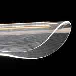 Люстра линейная с прозрачным волнообразным плафоном Wave Line варинант исполнения - 6 | Loft Concept в Кирове