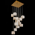 Люстра подвесная с квадратными плафонами из натурального камня Glowing Spheres варинант исполнения - 3 | Loft Concept в Кирове
