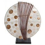 Настольная лампа из перламутра и дерева на подставке Indonesian Round Shell варинант исполнения - 1 | Loft Concept в Кирове