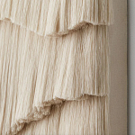 Светло-Бежевое Панно из нитей White Landscape Wall Hanging варинант исполнения - 3 | Loft Concept в Кирове