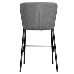 Стул барный серый с широкой закругленной спинкой Bar Chair Gray варинант исполнения - 4 | Loft Concept в Кирове