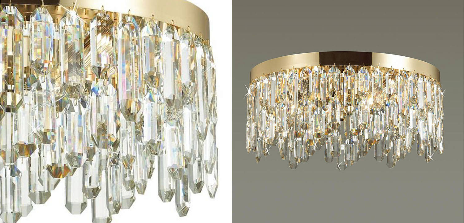 Потолочная люстра Crystal Polyhedrons Gold Потолочная люстра Crystal Polyhedrons Gold - Loft-Concept в Кирове