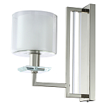 Бра с геометрическим каркасом из металла и цилиндрическим стеклянным плафоном Laurent варинант исполнения - 1 | Loft Concept в Кирове