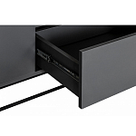 ТВ-тумба цвета графит с  2-мя дверцами и ящиком Strict Lines варинант исполнения - 4 | Loft Concept в Кирове