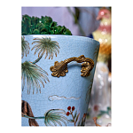 Кашпо из голубого фарфора с бронзовыми элементами Blue Garden варинант исполнения - 6 | Loft Concept в Кирове