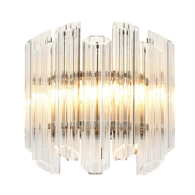 Бра Wall Lamp Vittoria Clear Никель Прозрачное Стекло Бра Wall Lamp Vittoria Clear Никель Прозрачное Стекло в Кирове | Loft Concept