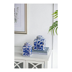 Ваза с крышкой в китайском стиле Oriental Blue & White Ornament Vases варинант исполнения - 4 | Loft Concept в Кирове