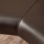 Кушетка с деревянным каркасом и сиденьем из коричневой натуральной кожи Moon Walnut Furniture варинант исполнения - 2 | Loft Concept в Кирове