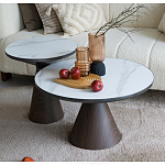 Столик журнальный круглый на конусовидном металлическом основании Sustainability варинант исполнения - 2 | Loft Concept в Кирове