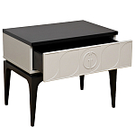 Тумбочка прикроватная с ящиком черно-серого цвета Noble Nightstand варинант исполнения - 2 | Loft Concept в Кирове