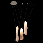 Подвесной светильник белого цвета с 3-мя изогнутыми плафонами Flow Loop варинант исполнения - 3 | Loft Concept в Кирове