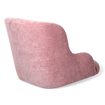 Стул с мягкой розовой обивкой из велюра и подъемно-поворотным механизмом на черных колесиках Harper Pink варинант исполнения - 3 | Loft Concept в Кирове