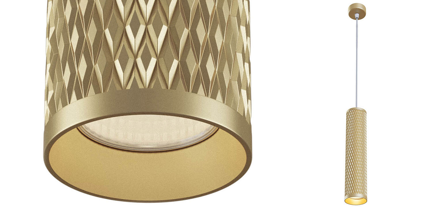 Подвесной светильник Trumpet tube gold rhombus Подвесной светильник Trumpet tube gold rhombus - Loft-Concept в Кирове