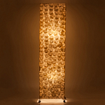 Торшер из перламутра на металлическом каркасе Indonesian Tower 3 варинант исполнения - 4 | Loft Concept в Кирове