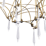 Потолочный светильник с тонкой металлической конструкцией цвета золото Quasar варинант исполнения - 4 | Loft Concept в Кирове