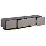 Тумба под телевизор со стеклянной столешницей и с выдвижными ящиками Minimalist Accent варинант исполнения - 2 | Loft Concept в Кирове