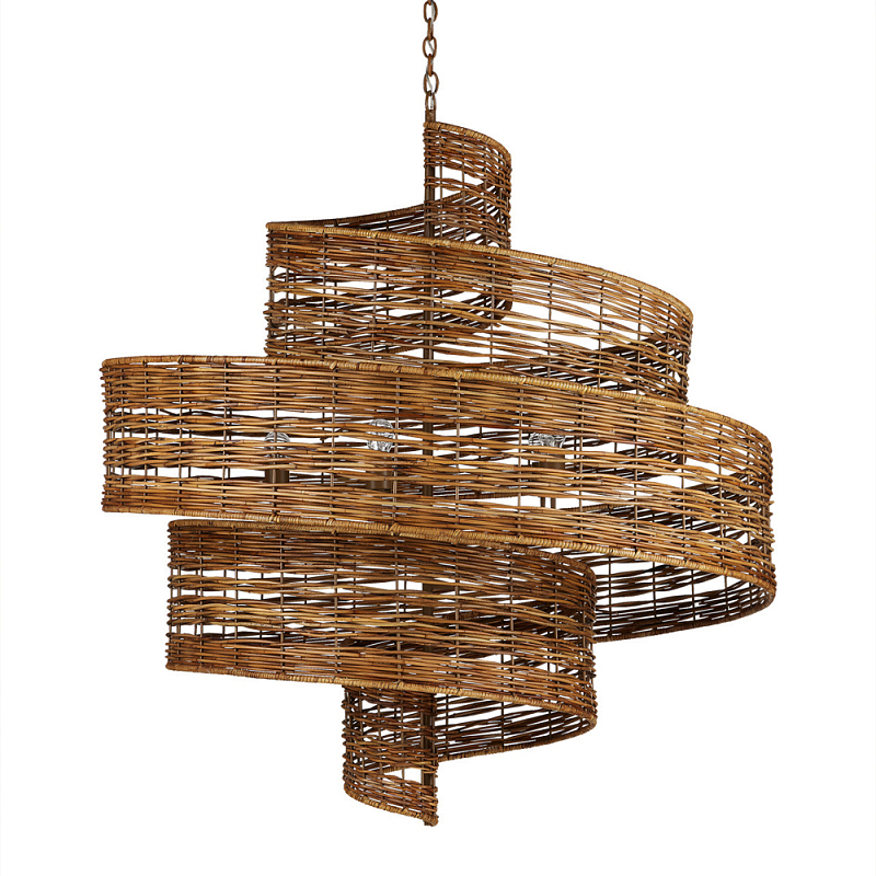 Люстра фактурная в виде спирали Enveloping Art Коричневый в Кирове | Loft Concept 