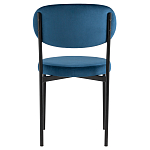 Стул с круглым сиденьем на металлическом основании ALFIE CHAIR Blue варинант исполнения - 3 | Loft Concept в Кирове