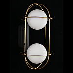 Бра настенное с 2 белыми плафонами Karina варинант исполнения - 3 | Loft Concept в Кирове