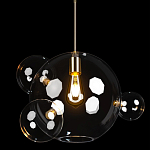 Подвесной светильник со стеклянными плафоном в виде шара и золотыми деталями & Coombes варинант исполнения - 3 | Loft Concept в Кирове