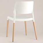 Пластиковый стул на ножках из массива бука Ferret White варинант исполнения - 5 | Loft Concept в Кирове