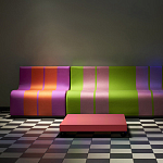 Дизайнерский кофейный стол на круглых ножках Poltronova T02 Pink Coffee Table варинант исполнения - 6 | Loft Concept в Кирове