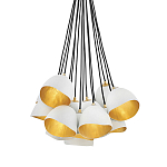 Люстра с 15-ю белыми  плафонами с золотой внутренней поверхностью Hinkley варинант исполнения - 1 | Loft Concept в Кирове