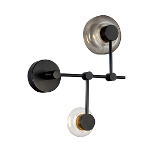 Бра с 2-мя плафонами разного диаметра и цвета Polyhedron