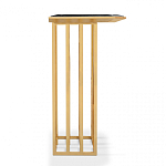 Консоль с чёрной столешницей и золотым фигурным основанием Cosmo варинант исполнения - 3 | Loft Concept в Кирове